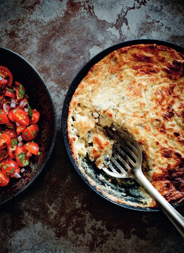 Aubergine and white cheese fritada (Fritada de berenjena)