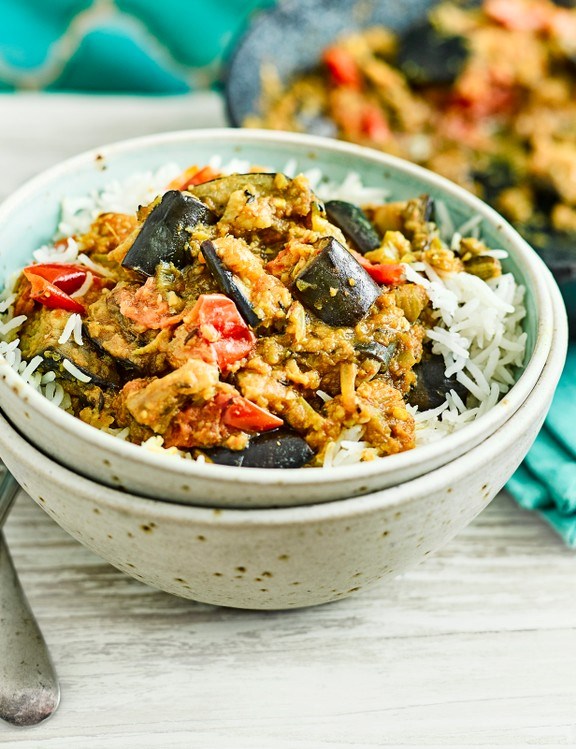 Aubergine bhaji
