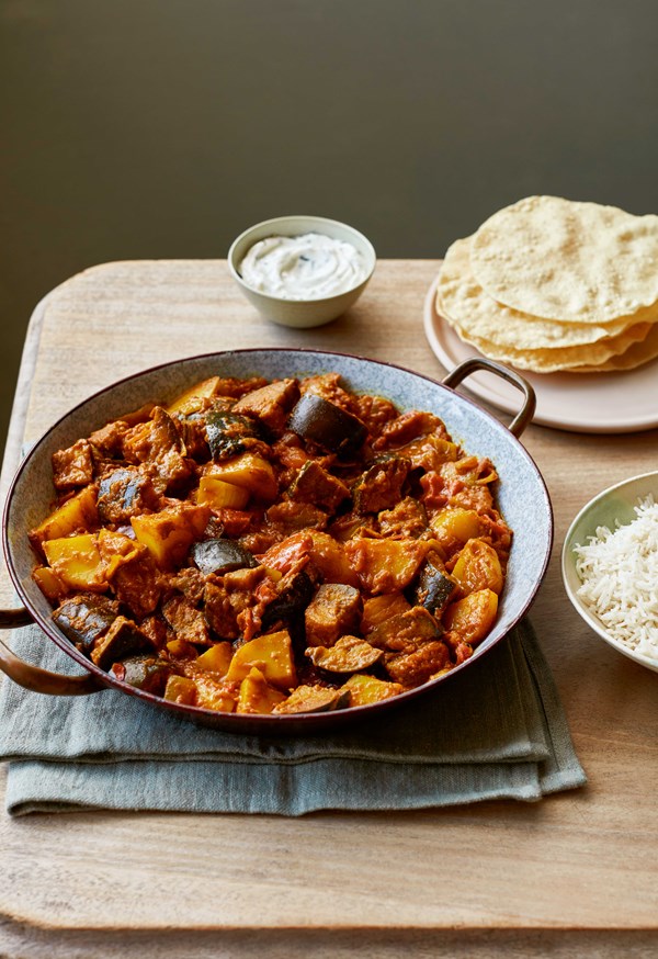 Aubergine bhuna curry