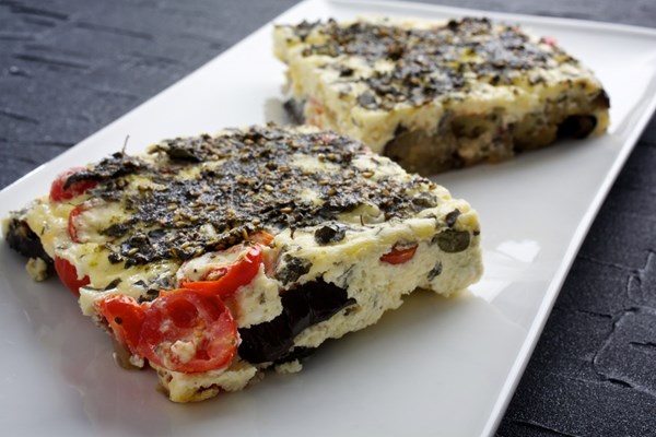 Aubergine cheesecake