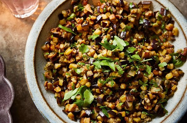 Aubergine en caton