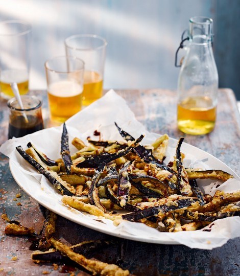Aubergine fries with balsamic drizzle from Marbella, Spain