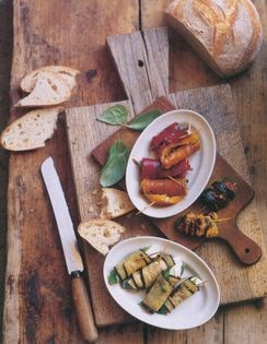 Aubergine, pepper and courgette rolls (Rotolini di melanzane, peperoni e zucchini)