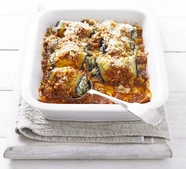 Aubergine rolls with spinach & ricotta