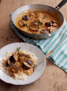 Aubergine Stroganoff