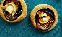 Aubergine, thyme and honey tartlets