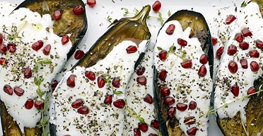 Aubergine with buttermilk sauce