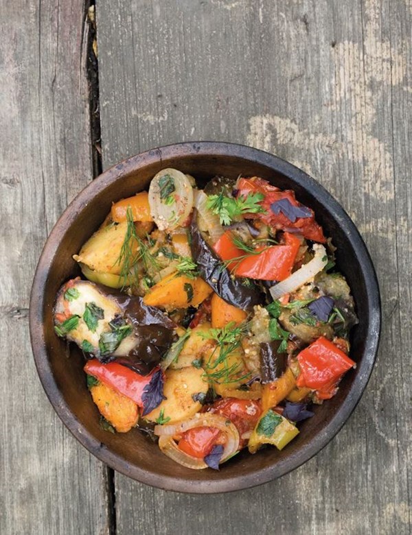 Aubergine/eggplant ajapsandali (Ajapsandali)