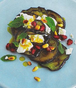 Aubergines in honey