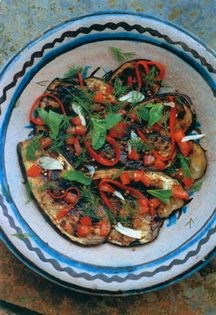 Aubergines with dill & vinegar