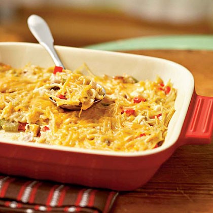 Aunt Liz's chicken spaghetti casserole