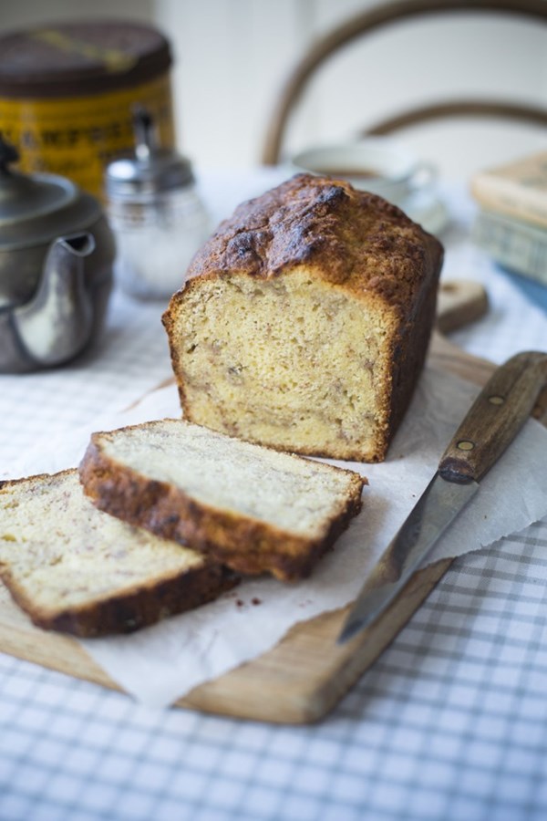 Auntie Ann's banana bread with rich fudge frosting