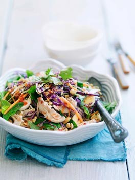 Aunty Three's Saigon chicken and cabbage salad with quail eggs