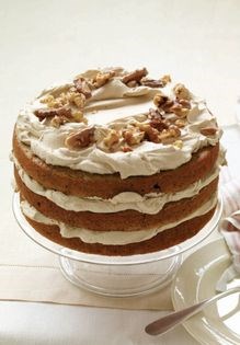 Austrian walnut torte with coffee whipped cream (Nusstorte)