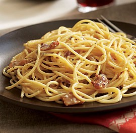 Authentic Italian spaghetti alla carbonara