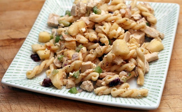 Autumn chicken pasta salad