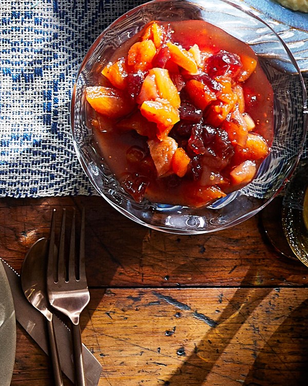 Autumn fruit and ginger chutney