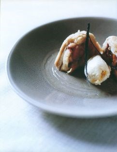 Autumn pudding with clotted cream
