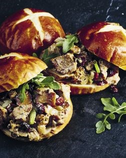 Autumn seitan salad sandwich