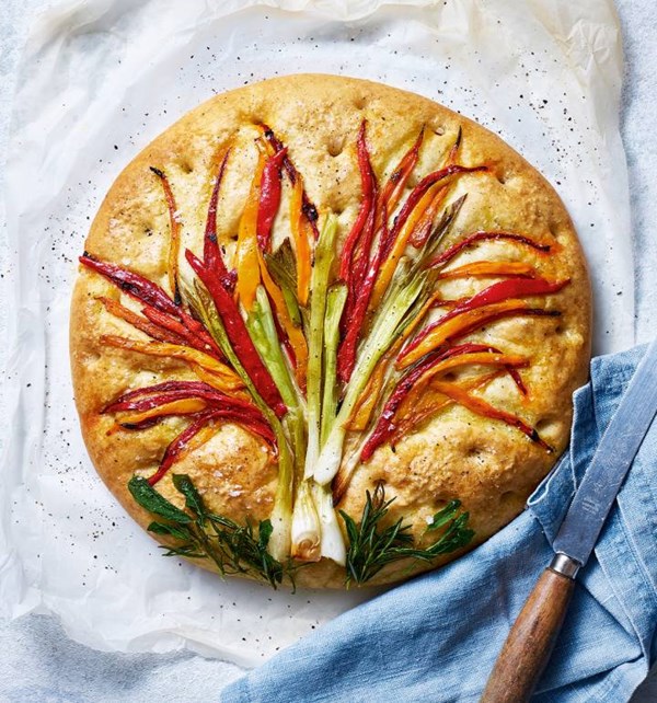 Autumn tree focaccia