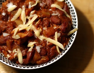 Autumnal turkey chili