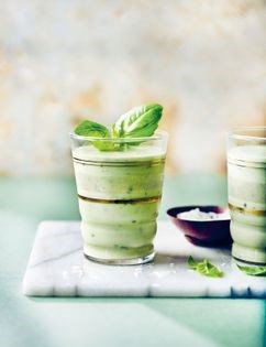 Avo, basil and coconut lassi