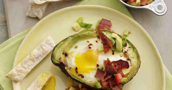 Avocado & bacon egg cups