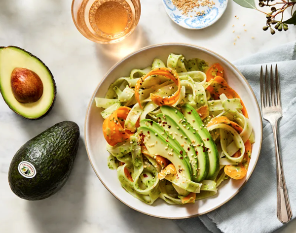 Avocado & green curry noodle salad from Lisa Lin