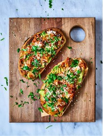 Avocado & kimchi toast