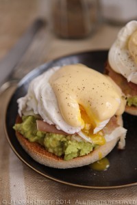 Avocado & Parma ham eggs Benedict with fearless Hollandaise