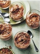 Avocado & rum chocolate pots