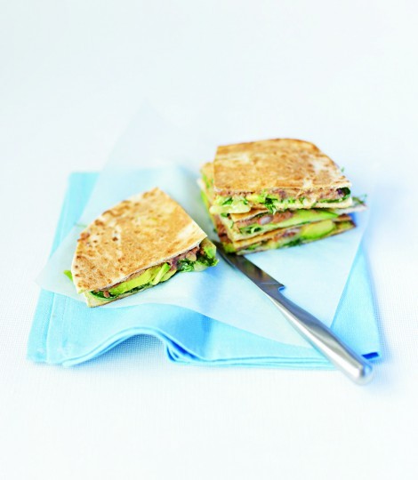 Avocado and cheese quesadillas