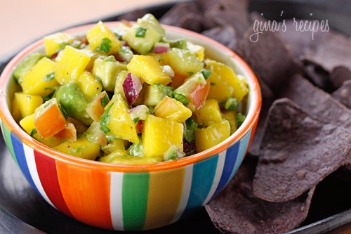 Avocado and mango salsa