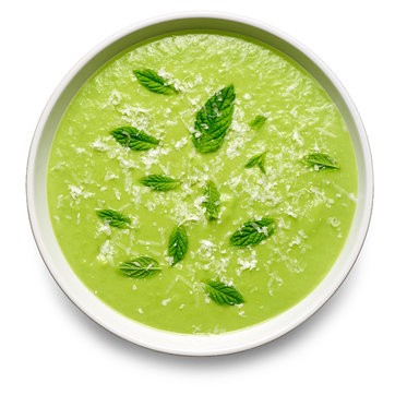 Avocado and pea gazpacho