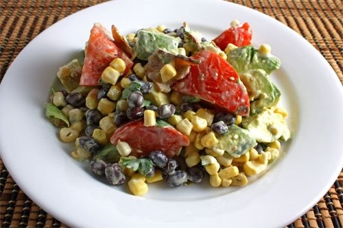Avocado and sweet corn salad