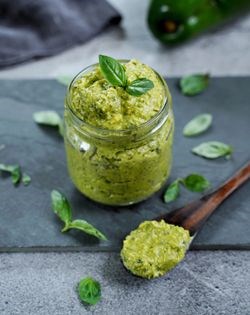 Avocado basil pesto