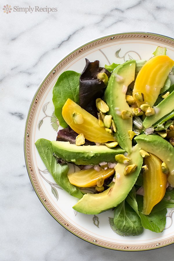 Avocado beet salad with citrus vinaigrette