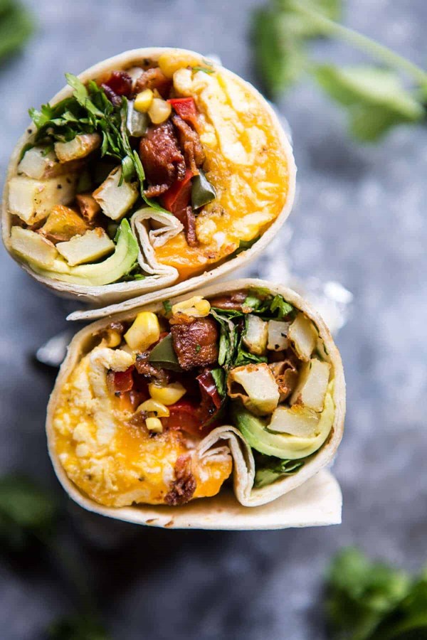 Avocado breakfast burrito