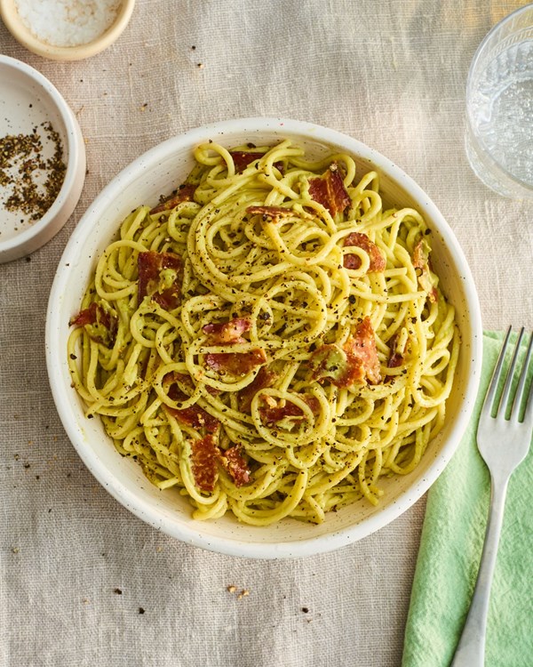 Avocado carbonara