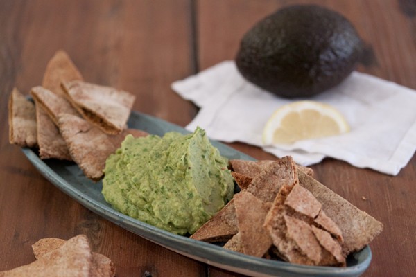 Avocado cilantro hummus