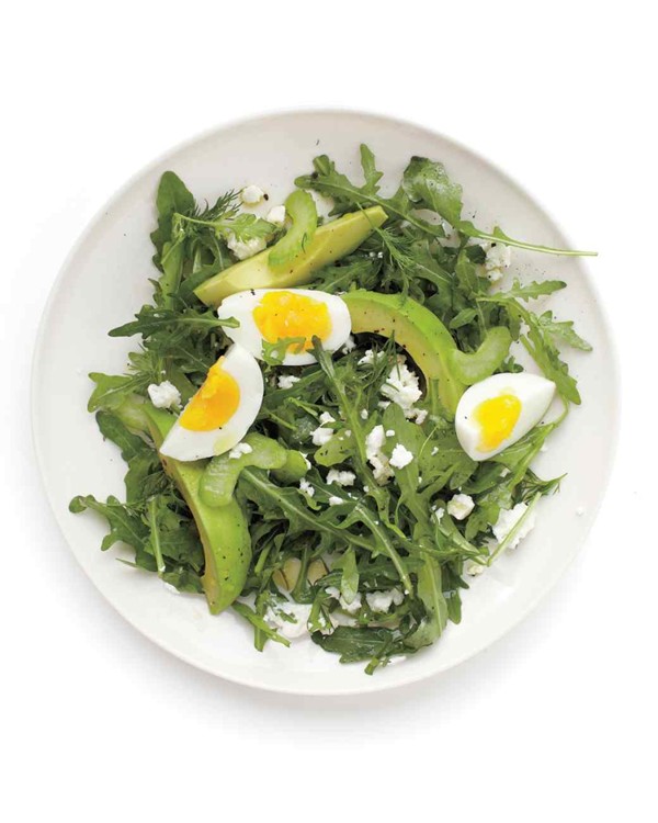 Avocado, egg, and feta salad