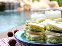 Avocado egg salad tea sandwiches