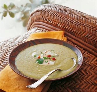 Avocado gaspacho El Bambú (Gaspacho de aguacates El Bambú)