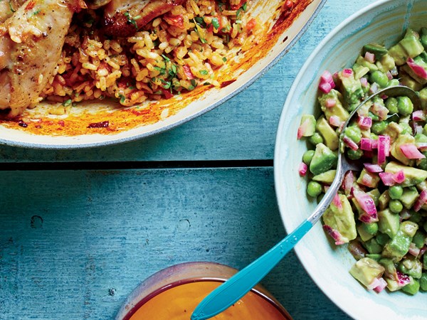 Avocado-green pea salsa [Jose Enrique]