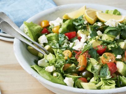Avocado-herb salad with goat cheese
