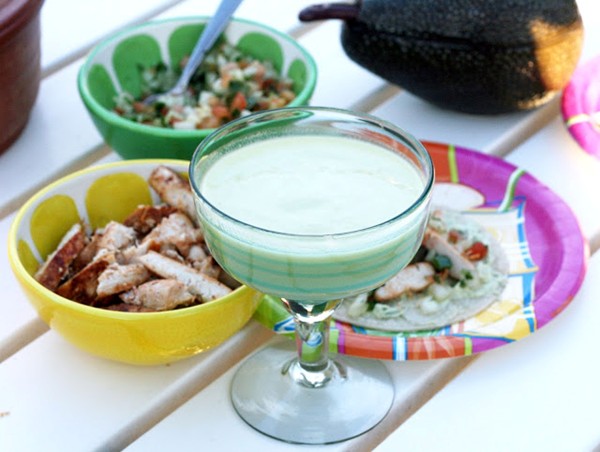 Avocado-jalapeno margaritas