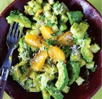 Avocado-mango salad (Saladu awooka ak mango)