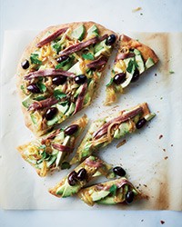 Avocado pissaladière 