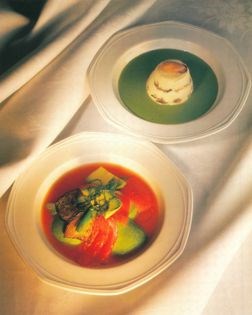Avocado salad soup