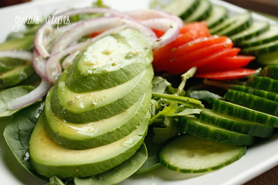 Avocado salad with citrus vinaigrette
